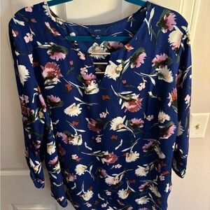 Apt. 9 Women's Navy Floral Blouse